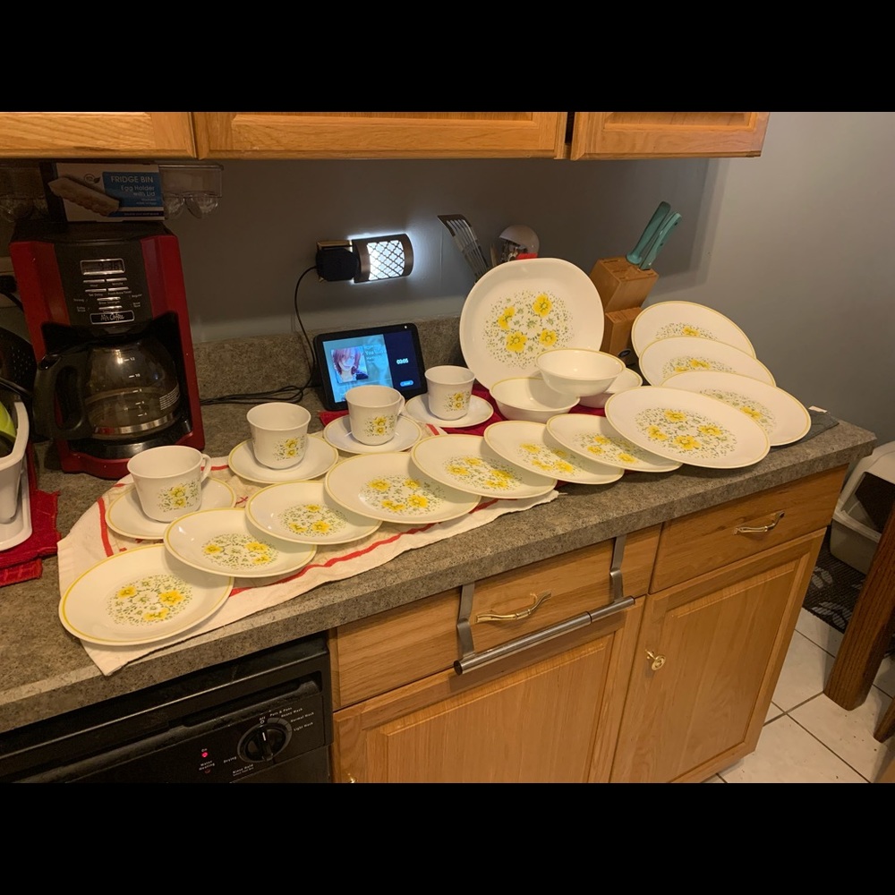 Vintage Corelle Expressions April Pattern - 23 piece dinnerware set